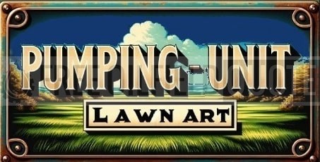 Pumping Unit Lawn Art
